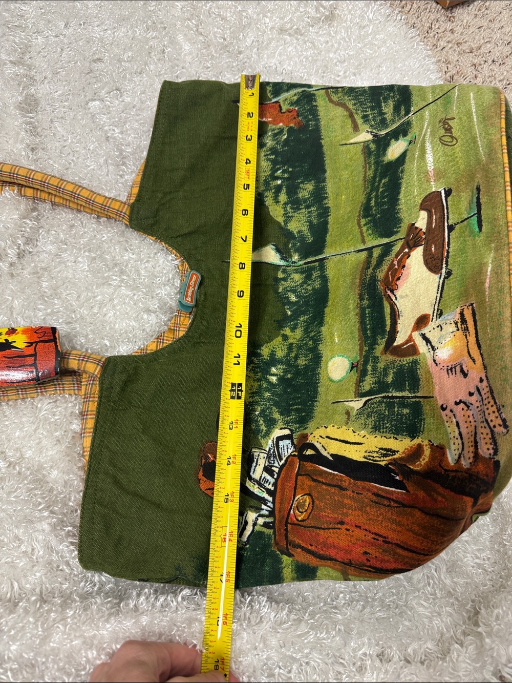 Golf theme tote bag - Picture 7 of 8
